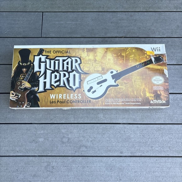 Guitar Hero Other - Guitar Hero Wireless Wii Les Paul Controller BOX Only And Manual